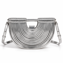 Load image into Gallery viewer, Luxury Handwoven Metallic Handbag
