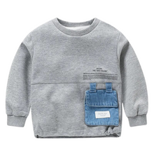 Load image into Gallery viewer, Denim Pocket Patch Sweatshirt
