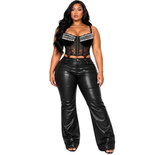 Load image into Gallery viewer, Lace Crystal Crop Top
