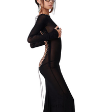 Load image into Gallery viewer, Backless Lace-Up Maxi Dress
