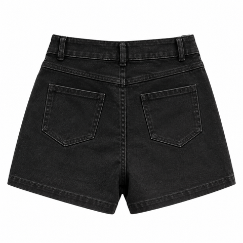 Vintage Button Denim Skort