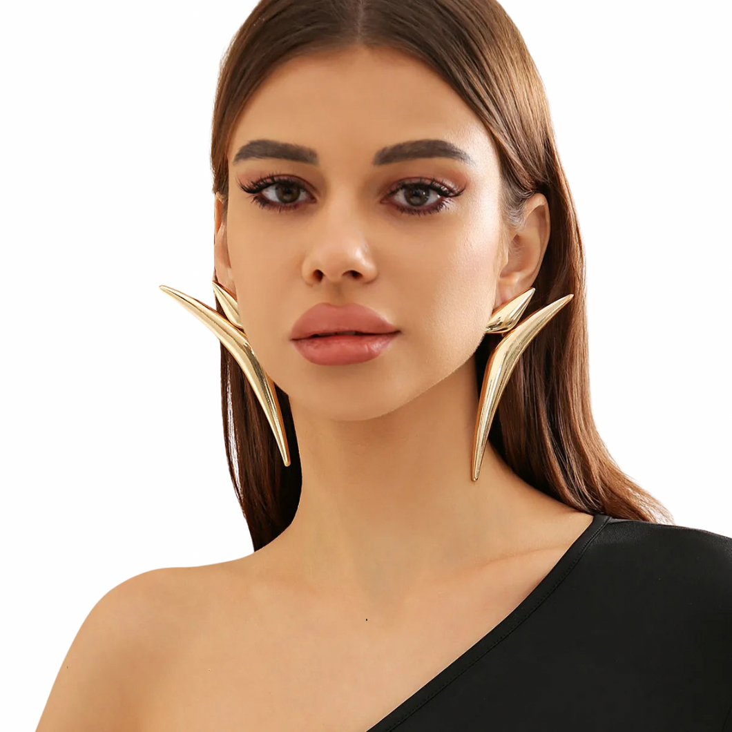 Futuristic Pointed Earrings | Modern Baby Las Vegas