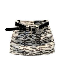 Load image into Gallery viewer, Zebra Print Denim Skirt
