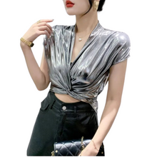 Load image into Gallery viewer, Metallic Wrap Top
