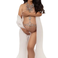 Load image into Gallery viewer, Maternity Photography Rhinestone Necklace Body Chain
