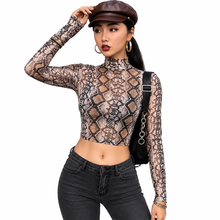Load image into Gallery viewer, Mesh Snake Print Top
