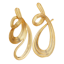 Load image into Gallery viewer, Geometric Twisted Drop Earrings
