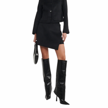 Load image into Gallery viewer, Vegan Croc Knee-High Boots
