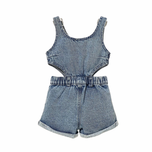 Load image into Gallery viewer, Denim Hollow Out Jumpsuit
