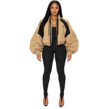 Load image into Gallery viewer, Cropped Zipper Windbreaker Jacket

