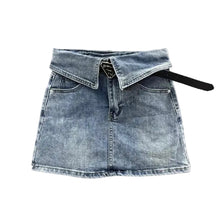 Load image into Gallery viewer, Folded Denim Skirt
