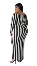 Load image into Gallery viewer, Off-The-Shoulder Striped Dress
