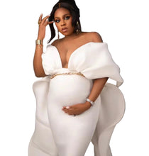 Load image into Gallery viewer, Caped Shoulder Mermaid Maternity Dress
