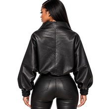 Load image into Gallery viewer, Leather V-Neck Top
