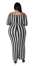 Load image into Gallery viewer, Off-The-Shoulder Striped Dress
