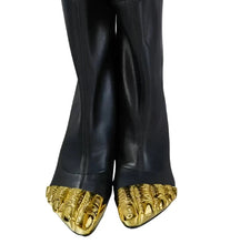 Load image into Gallery viewer, Gold Metal Toe Booties
