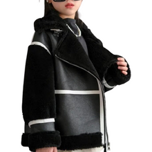 Load image into Gallery viewer, Buckle Collar Leather Coat
