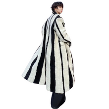 Load image into Gallery viewer, Striped Wool Coat
