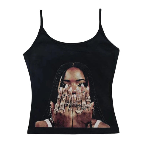 Beautiful Woman Ring Graphic Top-Modern Baby Las Vegas