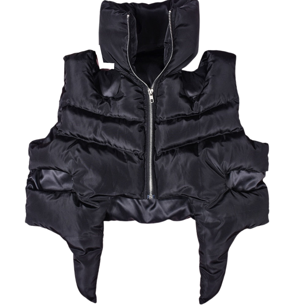 Hollow Out Puffer Vest