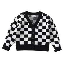 Load image into Gallery viewer, Checker Button Sweater
