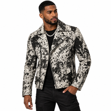 Load image into Gallery viewer, Genuine Leather Cow Print Jacket
