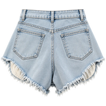 Load image into Gallery viewer, Pearl Drip Denim Shorts
