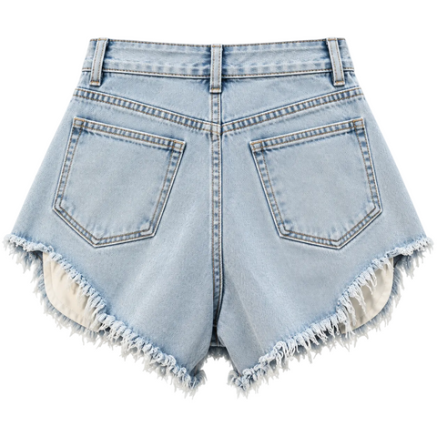 Pearl Drip Denim Shorts