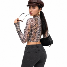 Load image into Gallery viewer, Mesh Snake Print Top
