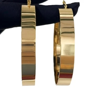 Thick Hoop Custom Earrings-Modern Baby Las Vegas