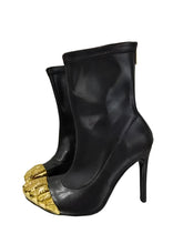 Load image into Gallery viewer, Gold Metal Toe Booties
