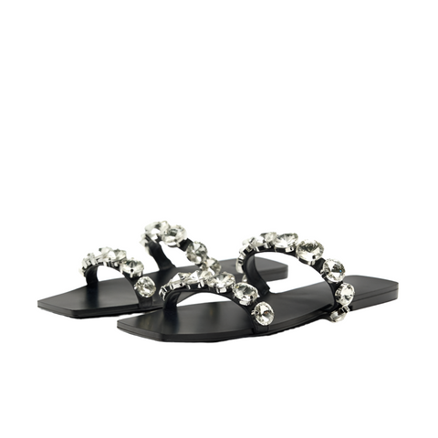 Large Diamond Flat Sandals-Modern Baby Las Vegas