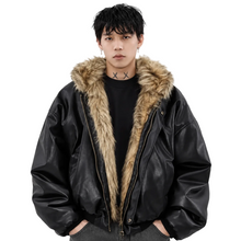 Load image into Gallery viewer, Reversible Leather Fur Coat
