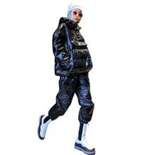 Load image into Gallery viewer, Glossy Puffer Pant Set
