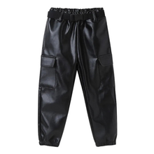 Load image into Gallery viewer, Leather Belted Pocket Cargo Pants

