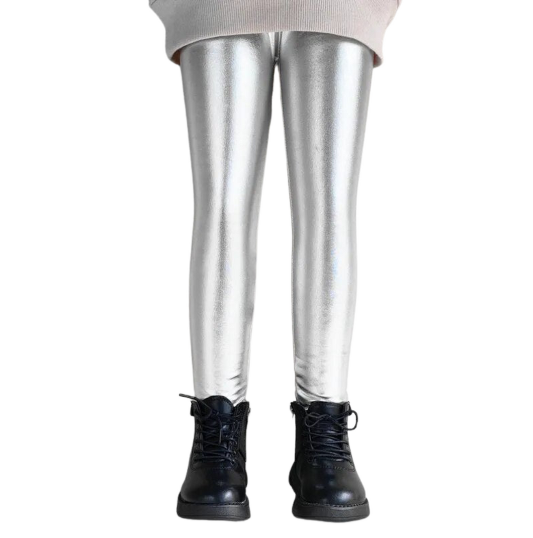 Thick Metallic Leggings