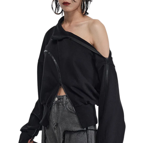 Patch Zipper Sweatshirt-Modern Baby Las Vegas