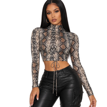 Load image into Gallery viewer, Snake Print Crop Top
