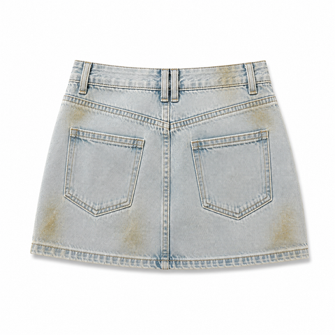 Brushed Pocket Denim Skirt
