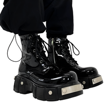 Load image into Gallery viewer, Metal Military Combat Boots
