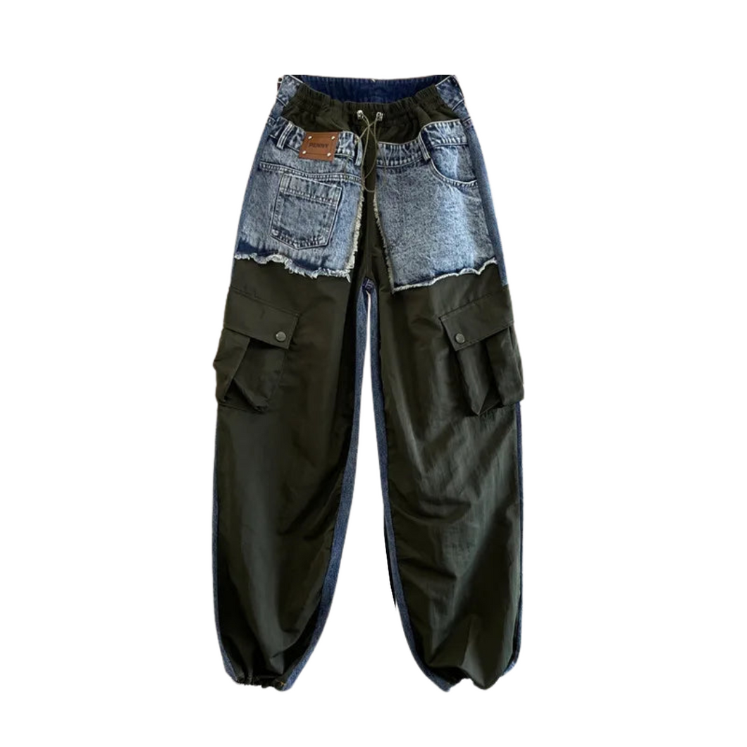 Patch Cargo Denim Jeans