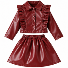 Load image into Gallery viewer, Leather Skirt set
