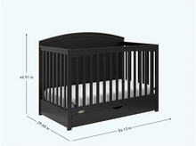 Load image into Gallery viewer, 5-in-1 Convertible Crib with Drawer
