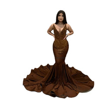 Load image into Gallery viewer, Deep V Beaded Dress
