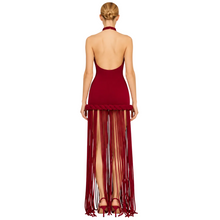 Load image into Gallery viewer, Halter Rope Fringe Dress
