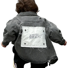 Load image into Gallery viewer, Grey Denim Jacket Top
