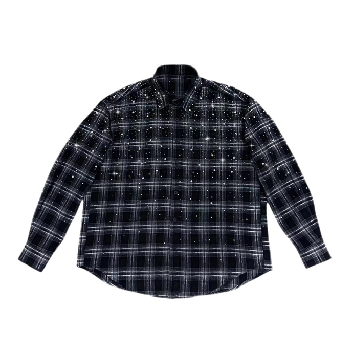 Crystal Ombre Speckled Plaid Top-Modern Baby Las Vegas