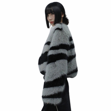 Load image into Gallery viewer, Striped Fur Coat
