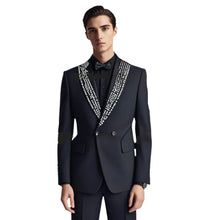 Load image into Gallery viewer, Luxury Crystal Hollow Back Tuxedo
