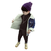 Load image into Gallery viewer, Thick Teddy Denim Jacket-Modern Baby Las Vegas
